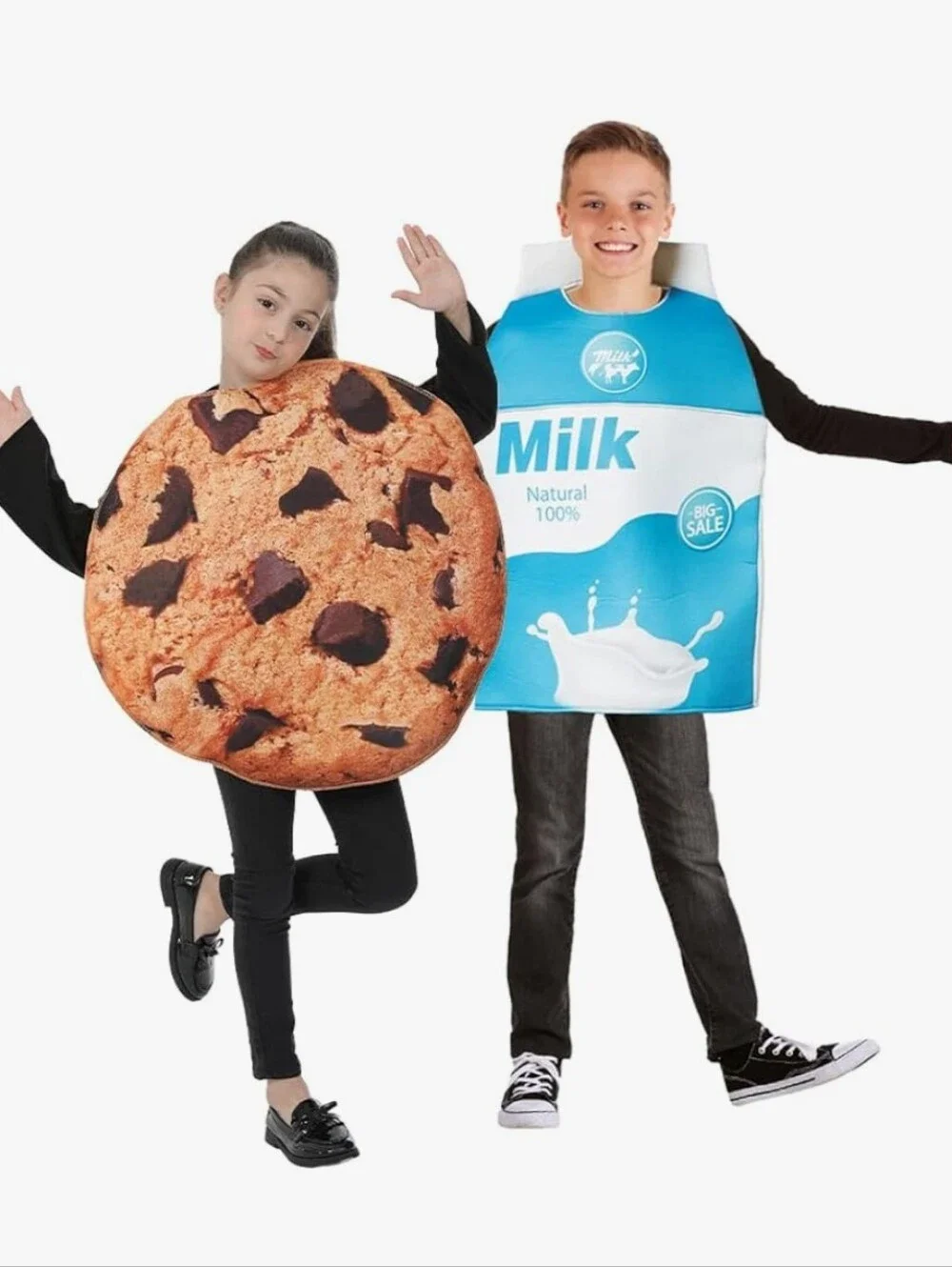 NWT Milk Carton And Cookie Halloween Kids Unisex Costume One Size Fits Most